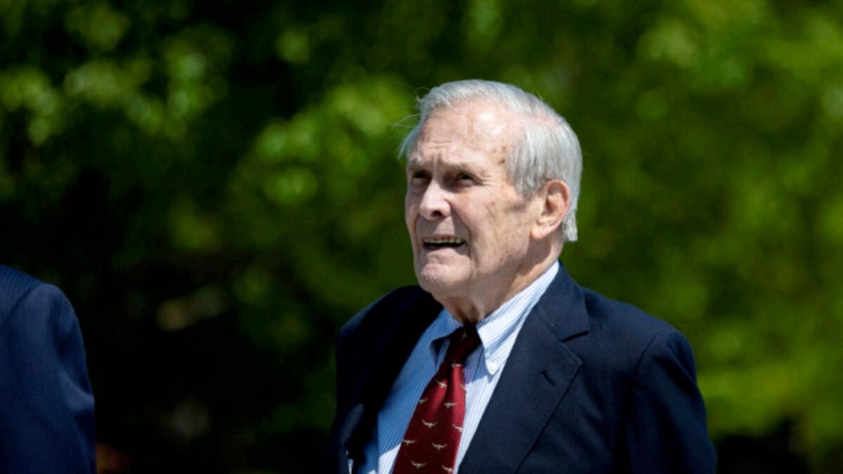 Donald Rumsfeld. — Reuters file