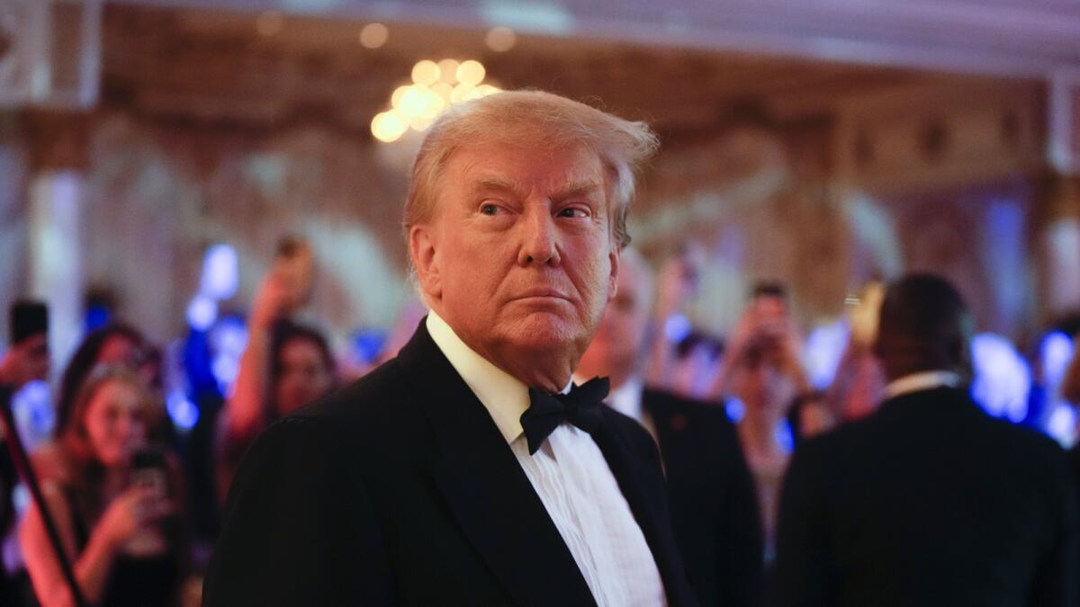 Former President Donald Trump arrives to speak at an event at Mar-a-Lago onNov. 18, 2022, in Palm Beach, Florida. — AP