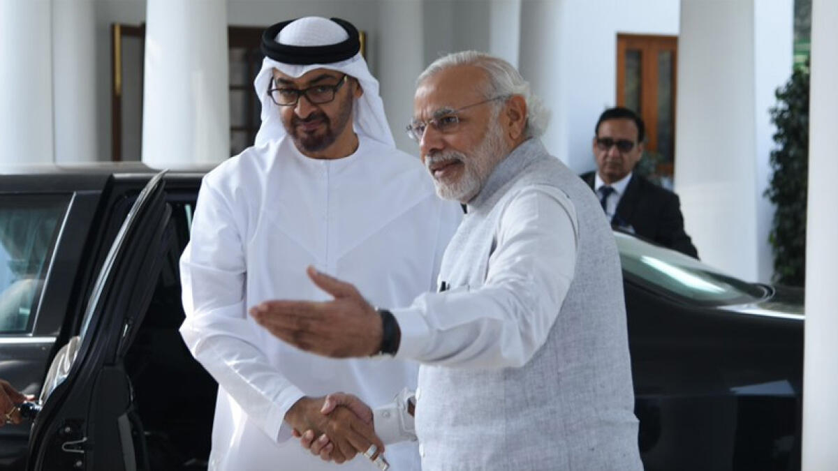 Mohammed bin Zayed, Modi hold restricted meeting