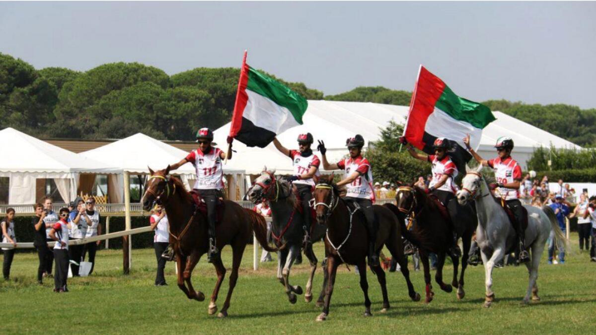 UAE swept the top five place at the 2019 FEI World Endurance Championships for Young Riders and Juniors in San Rossore, Pisa, Italy. (Supplied photo)