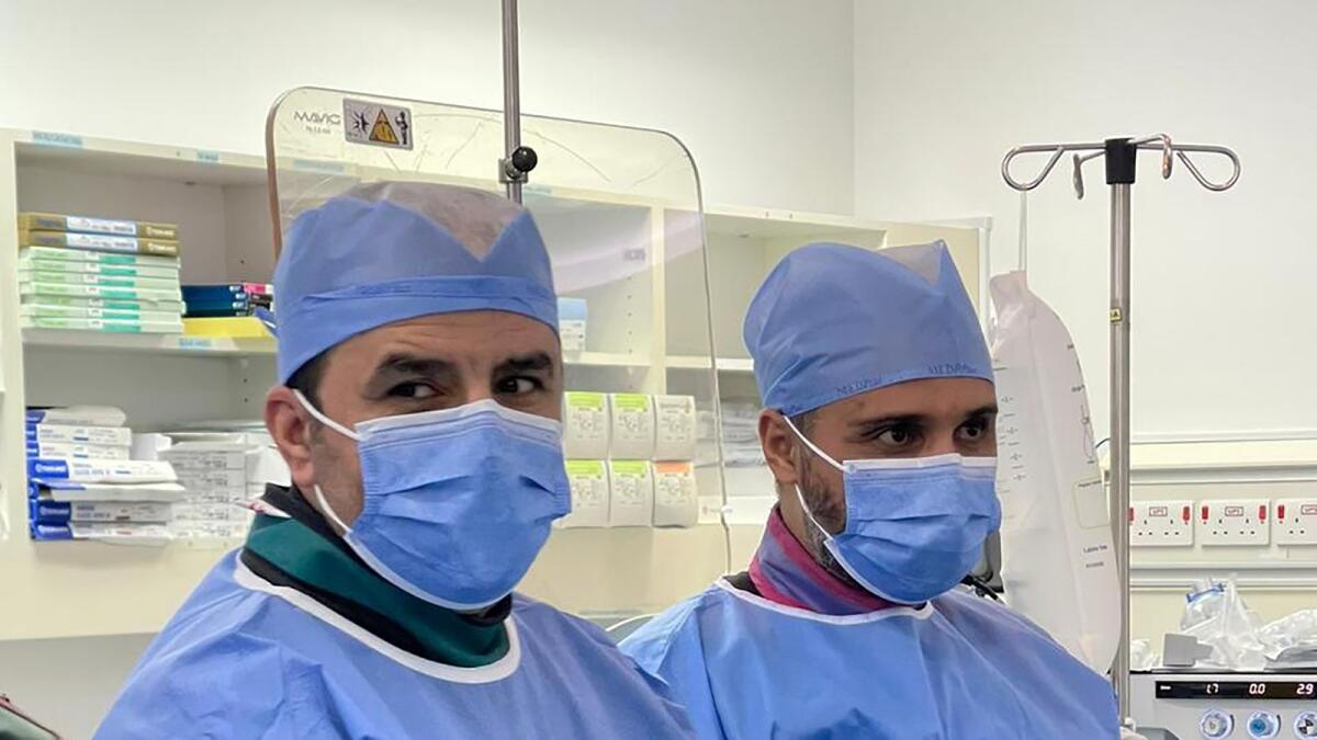 Doctors at University Hospital Sharjah. — Supplied photo