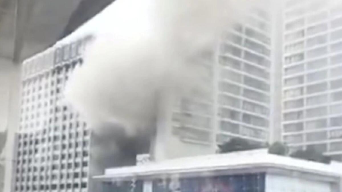 500 evacuated as fire hits luxury hotel in Singapore 