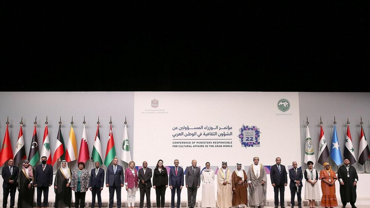 Ministers at the 22nd session of the Conference of Arab Culture Ministers. — Supplied photo