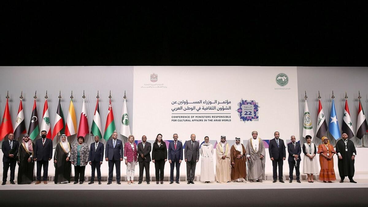 Ministers at the 22nd session of the Conference of Arab Culture Ministers. — Supplied photo