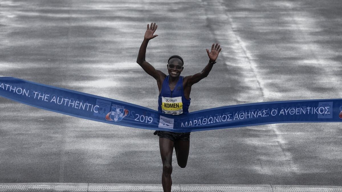 Veteran Kenyan Komen wins Athens Marathon