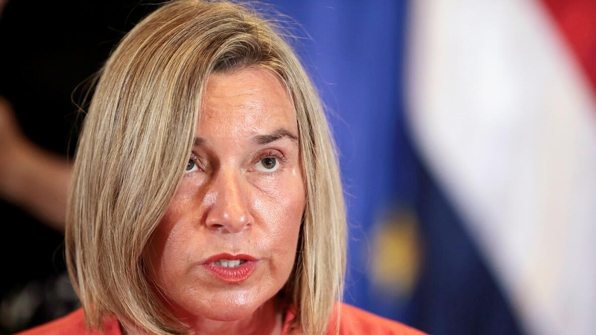 European Union foreign policy chief Federica Mogherini.- Reuters