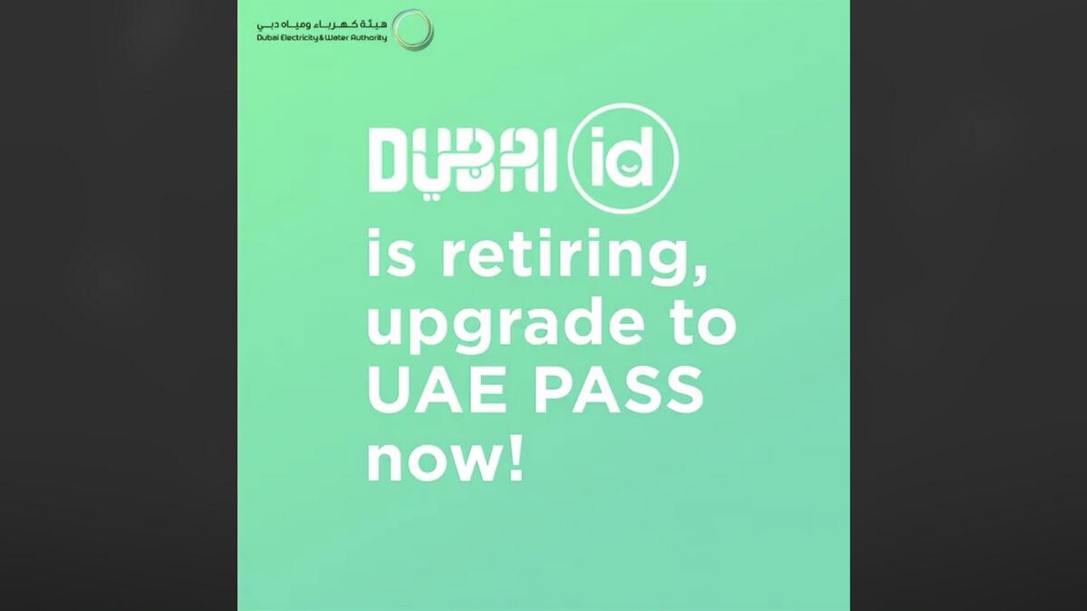 Dubai Electricity and Water, DEWA, Dubai ID, discontinued, UAE Pass, app, download, online services