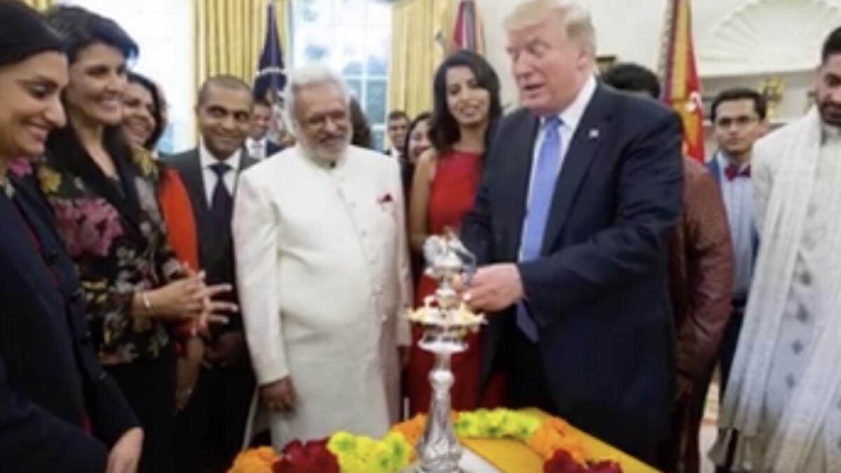 Video: Donald Trump celebrates Diwali in White House