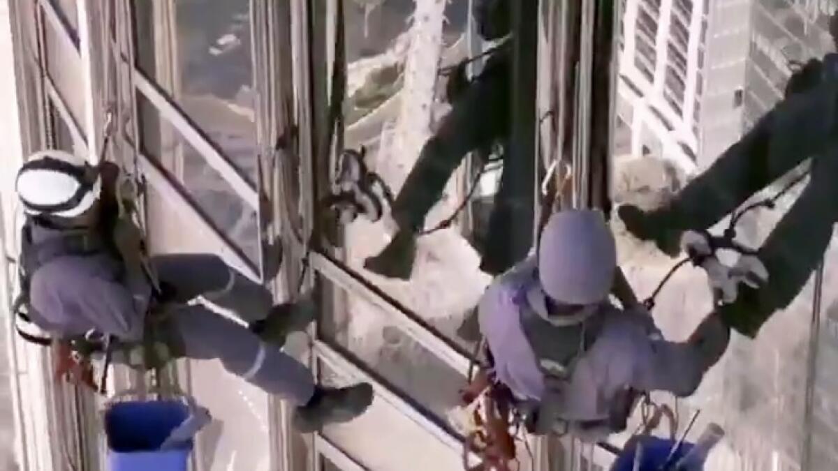 Video: Meet the Dubai heroes who clean Burj Khalifas windows