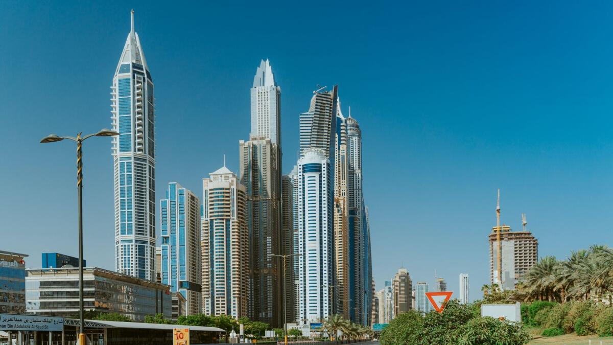 Towers in Dubai. Dubai's property  sector recorded 120,742 residential sales transactions, up 38 per cent on the previous record of 87,454 set in 2022. — File photo