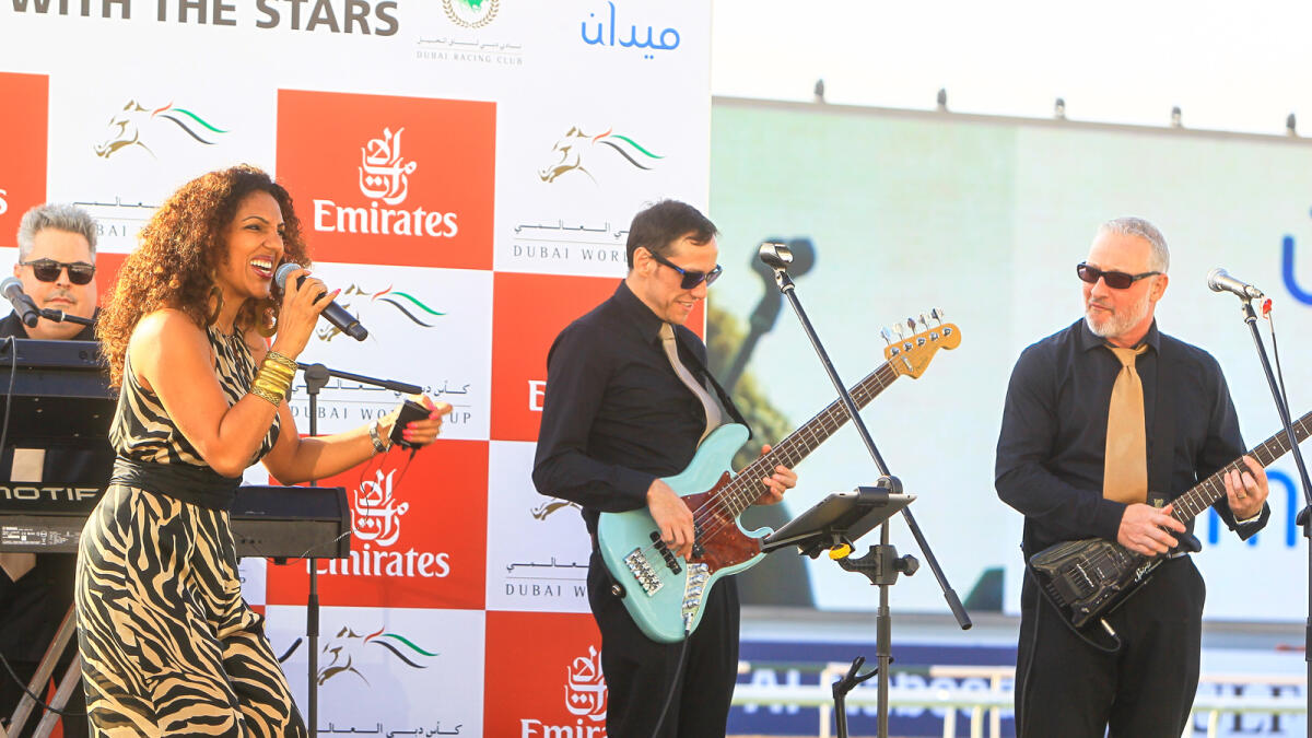 Race fans enjoyed the Breakfast with Stars at Meydan on Thursday as well as several performances from entertainers and music bands. — Photos by Neeraj Murali