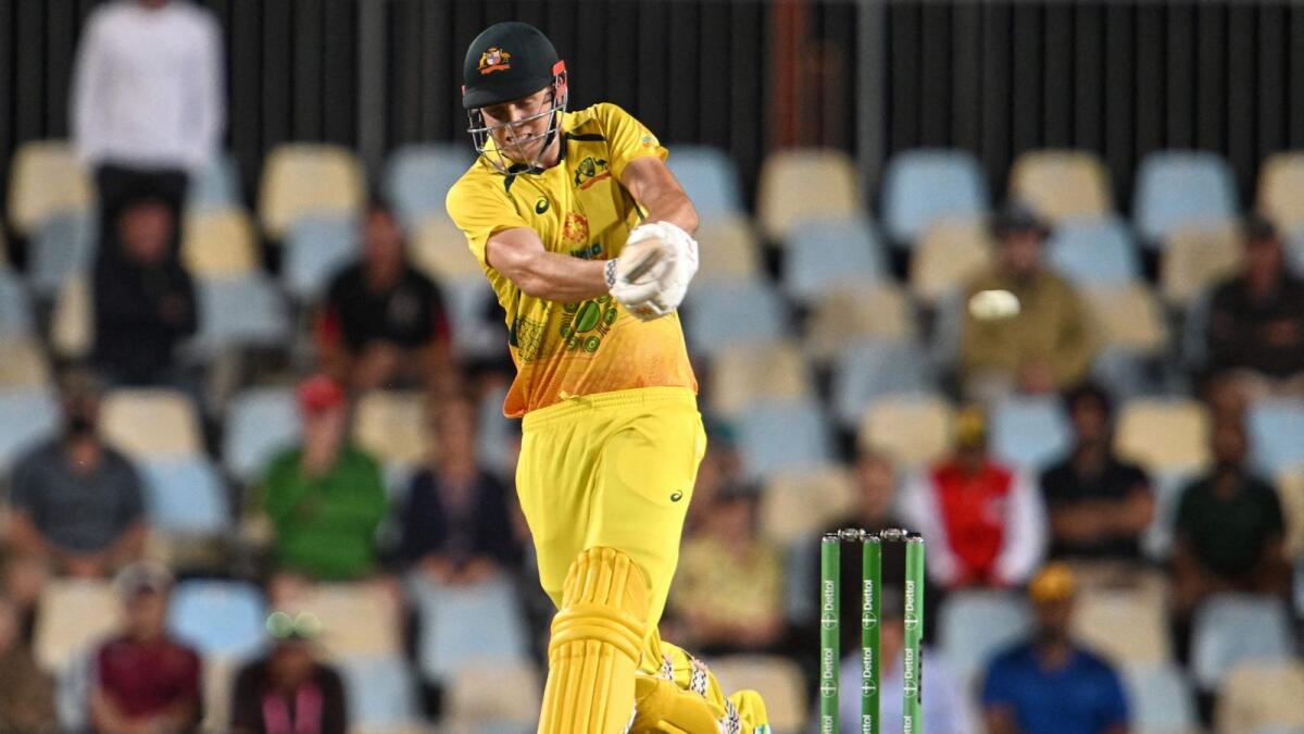 Australia's Cameron Green plays a shot. — AFP