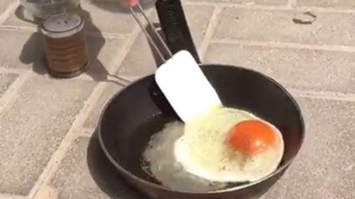 Video: Dubai man cooks egg on road in sweltering heat  