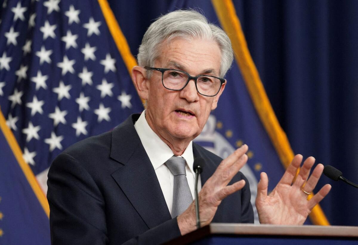 Federal Reserve Board Chairman Jerome Powell address the media in Washington last month. — Reuters file