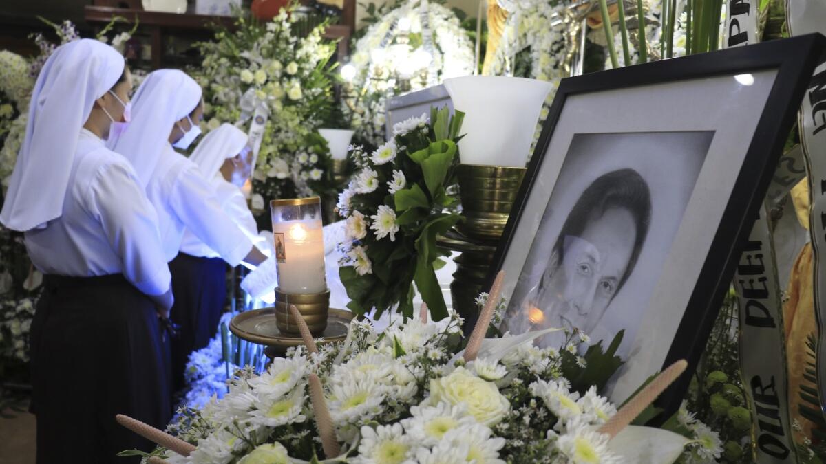 At the wake of Negros Oriental Governor Roel Degamo at his home in Dumaguete city, Negros Oriental province, central Philippines, on March 6. — File photo: AP