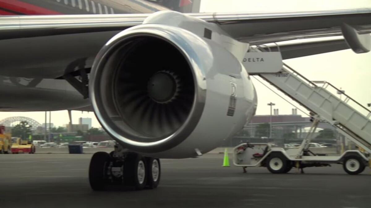 The Boeing 757 is powered by a pair of Rolls-Royce RB211 turbofan engines.
