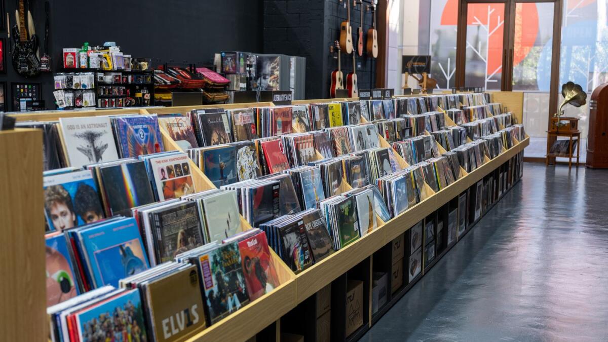 Vinyl records kept at Metal East Records Store in Dubai (KT Photos: Shihab)