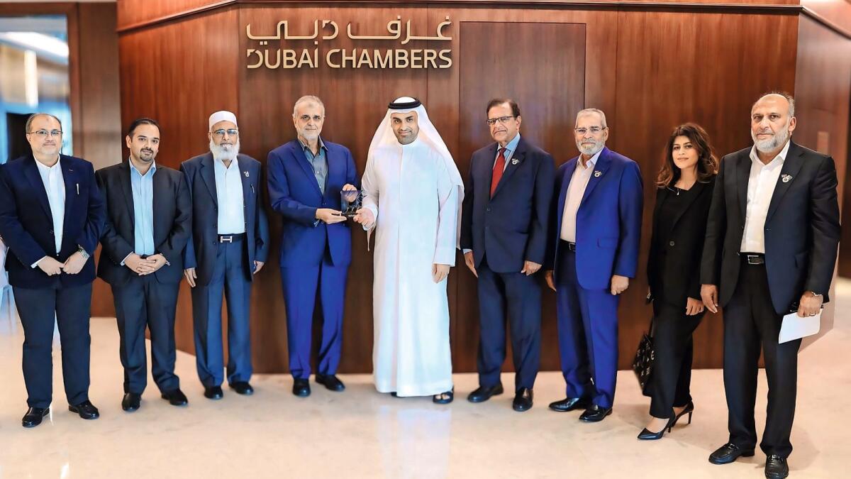Pakistan Business Council (PBC) Dubai delegation led by its Chairman Muhammad Iqbal Dawood with Mohammad Ali bin Rashed Lootah, President and CEO of Dubai Chambers.