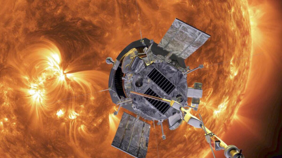 A Nasa spacecraft officially ‘touched’ the sun earlier this month, plunging through the unexplored solar atmosphere known as the corona. — AP