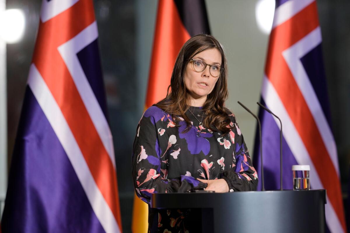 Iceland's Prime Minister Katrin Jakobsdottir . — AP file