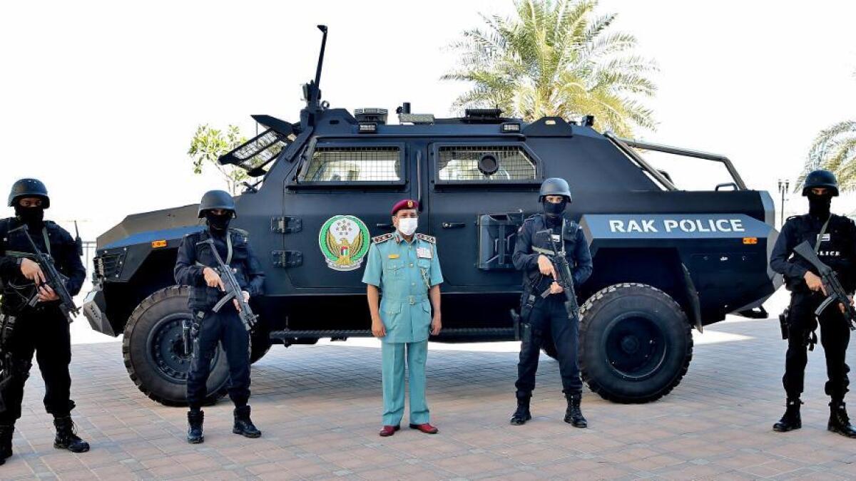 The armoured vehicle added to the land fleet of RAK Police.