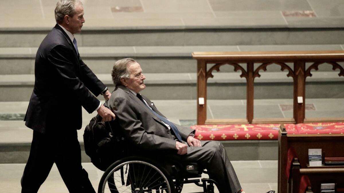 George H.W. Bush hospitalised day after wifes funeral