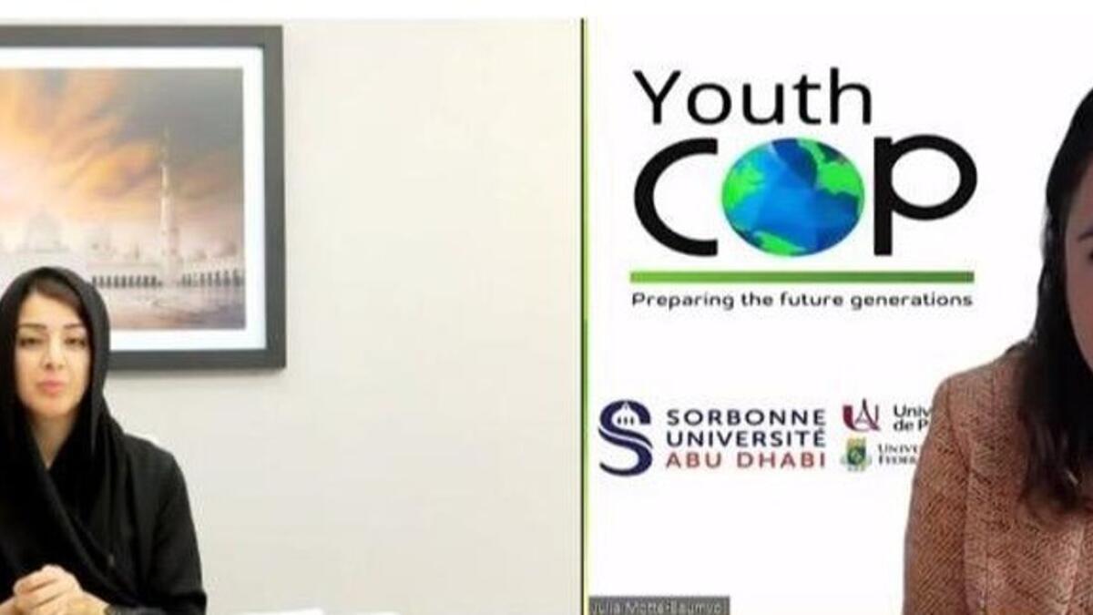 Reem Ebrahim Al Hashimy takes part in SUAD Youth COP. — Supplied photo