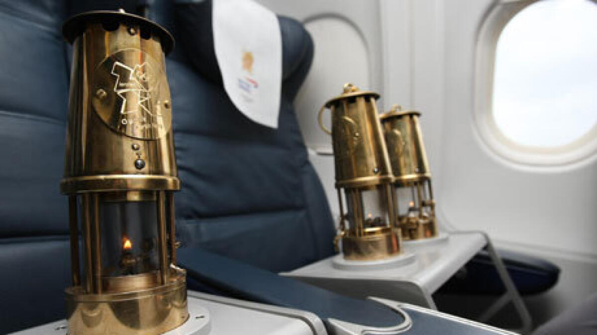 Did you know that in planes, the Olympic torch always travels first class in a seat of its own and is kept burning in a specially built flame-proof container?