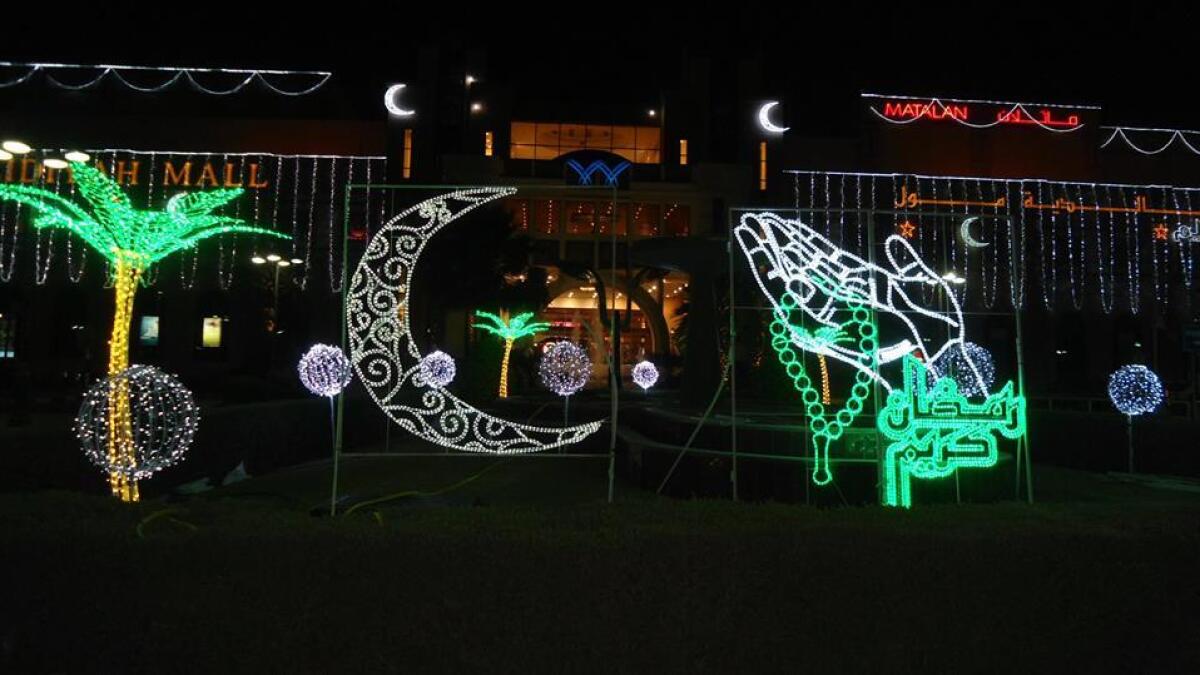 Abu Dhabi adorned with Ramadan lights, decorations