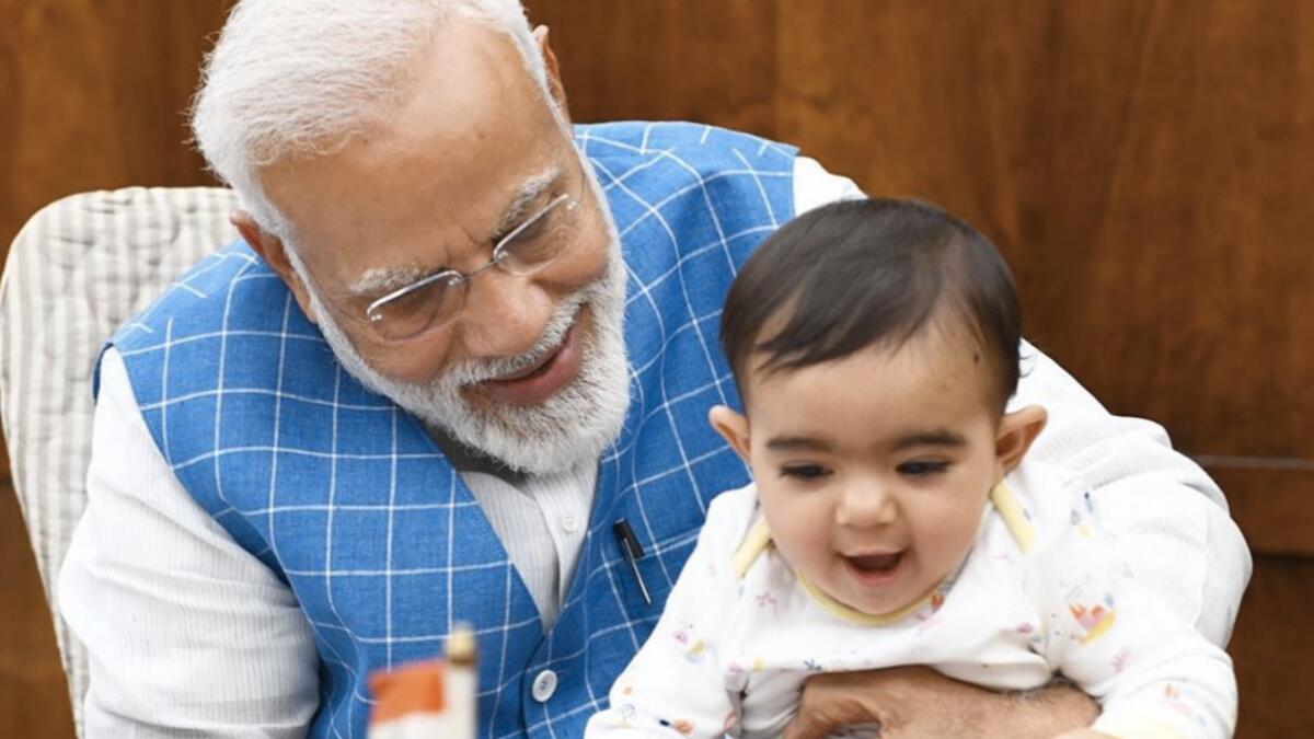New Delhi, Indian PM Narendra Modi, India, Narendra Modi, toddler, Instagram, Parliament