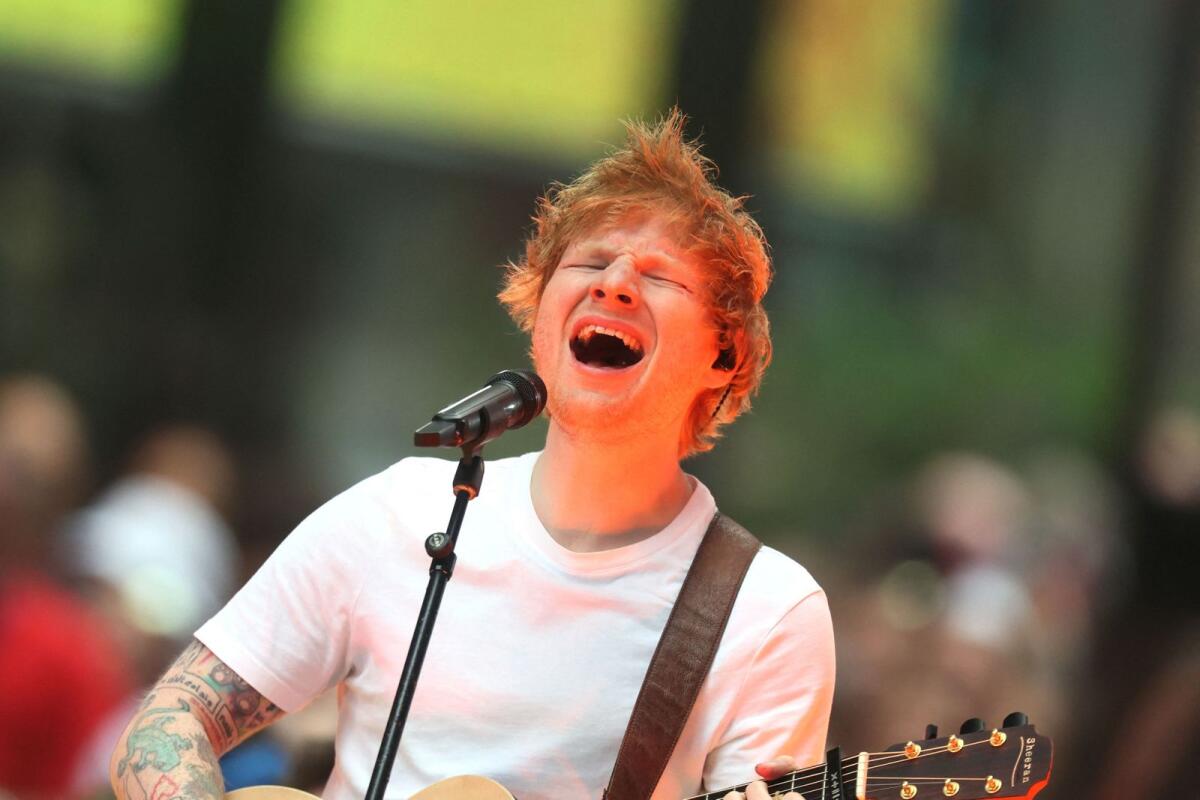 Singer Ed Sheeran. Photo: Reuters