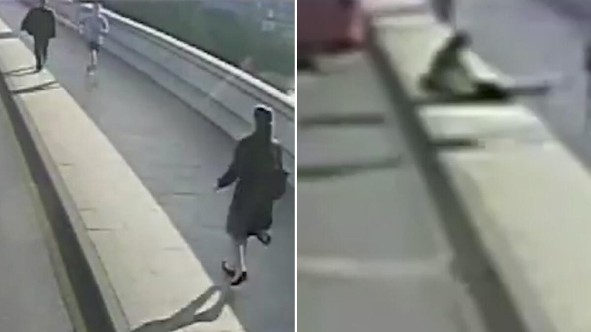 Video: UK police seek jogger who pushed woman into path of bus 
