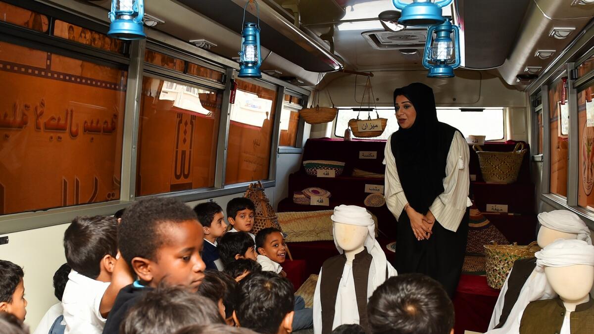 Sharjah students cruise through UAE history on heritage bus