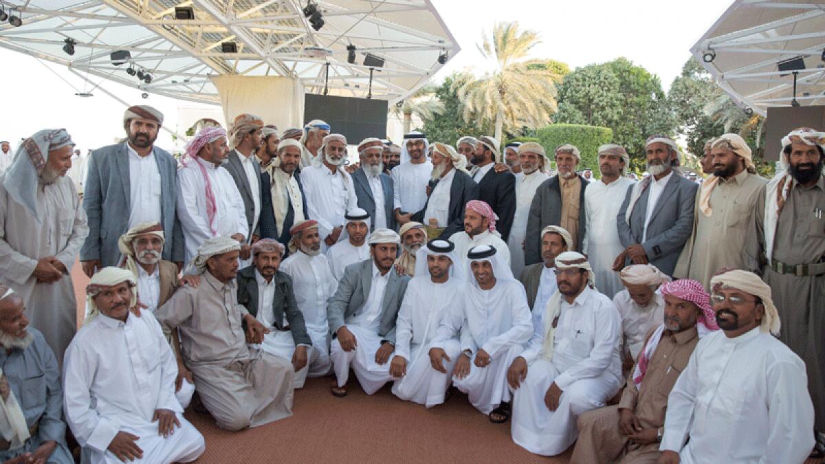 Shaikh Mohammed bin Zayed receives Yemeni tribal leaders in Abu Dhabi.