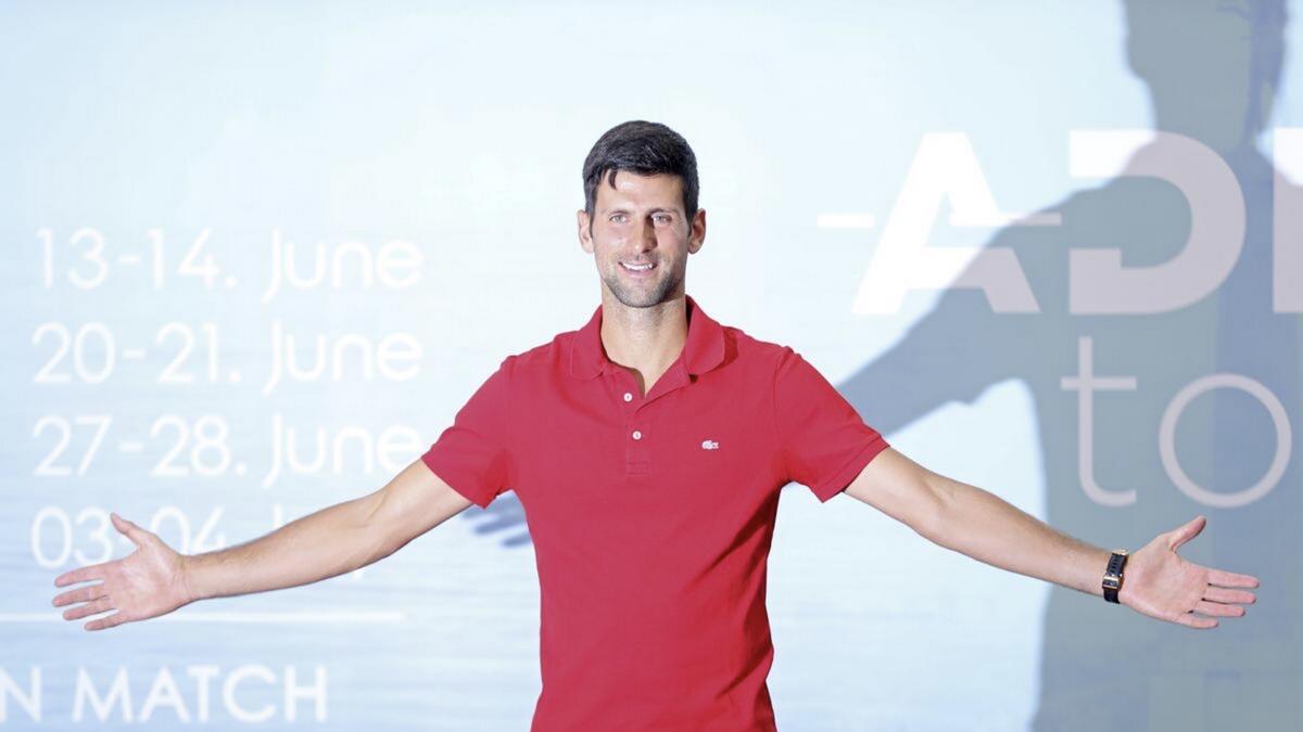 World No.1 Novak Djokovic at a news conference on the upcoming Adria Tour tennis tournament, in Belgrade, Serbia, on Monday. - Reuters file