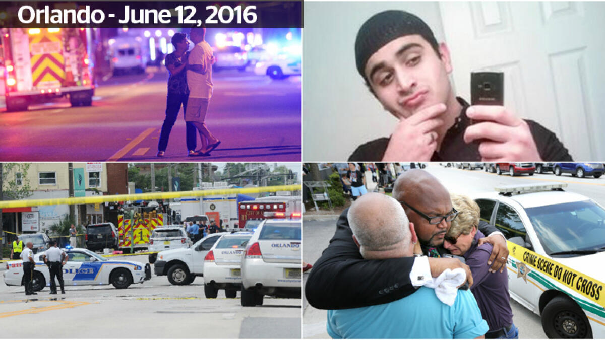 Fifty people die and another 53 are injured when a heavily-armed gunman opens fire and seizes hostages at a nightclub in Orlando, Florida.