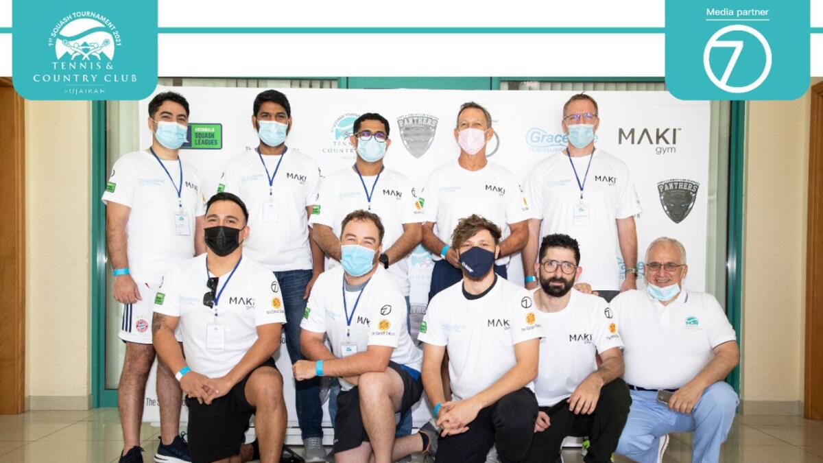The participants who took part in Fujairah squash tournament. — Supplied photo