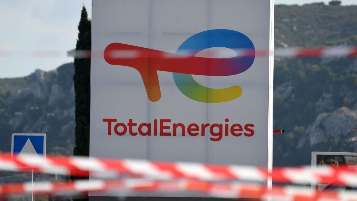 A TotalEnergies oil station in Le Rove near Marseille, southern France. - AFP