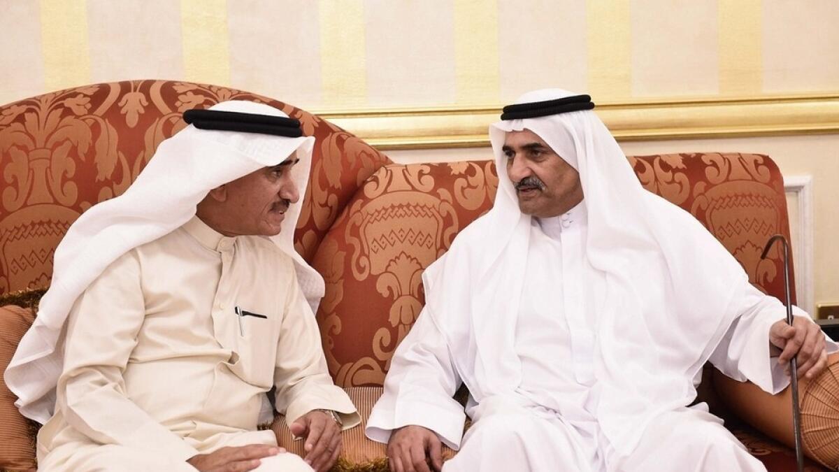 His Highness Shaikh Hamad bin Mohammed Al Sharqi, Member of Supreme Council and Ruler of Fujairah, receives Ramadan well-wishers. Wam