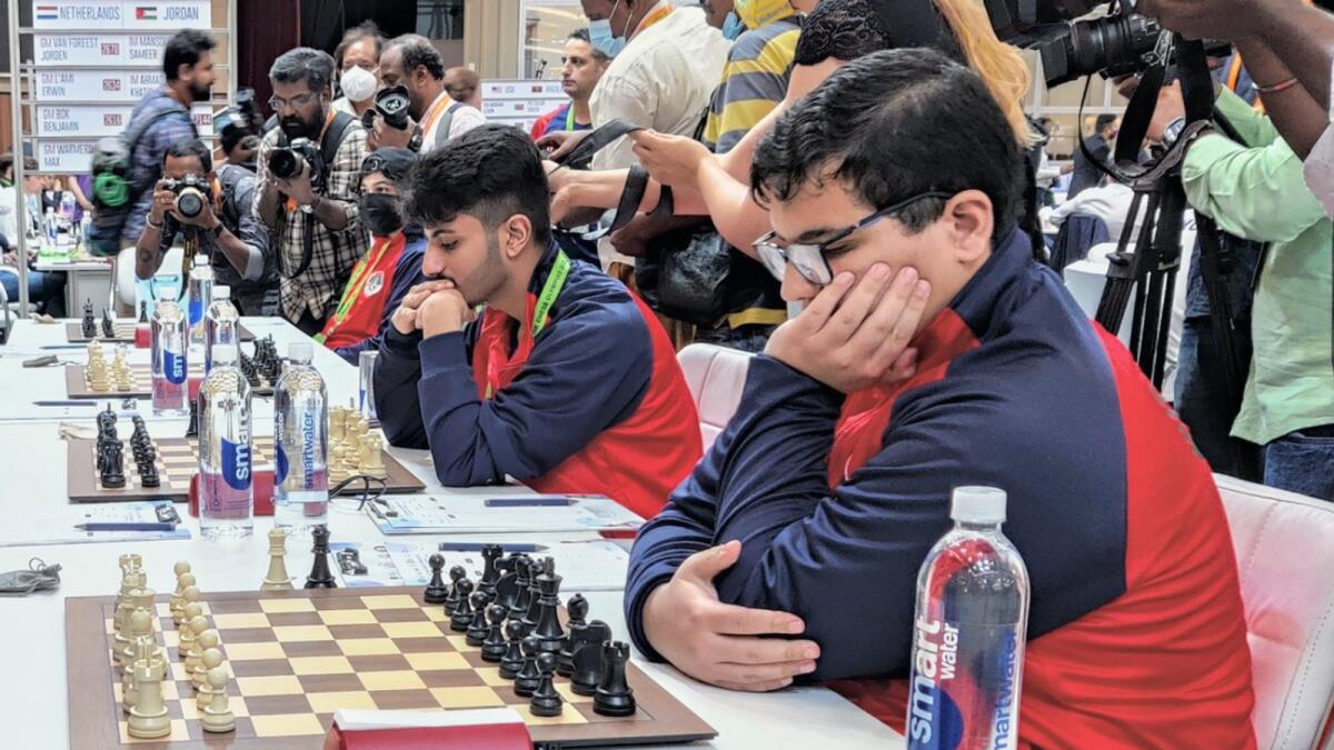 The UAE Team during the Chess Olympiad in Chennai.