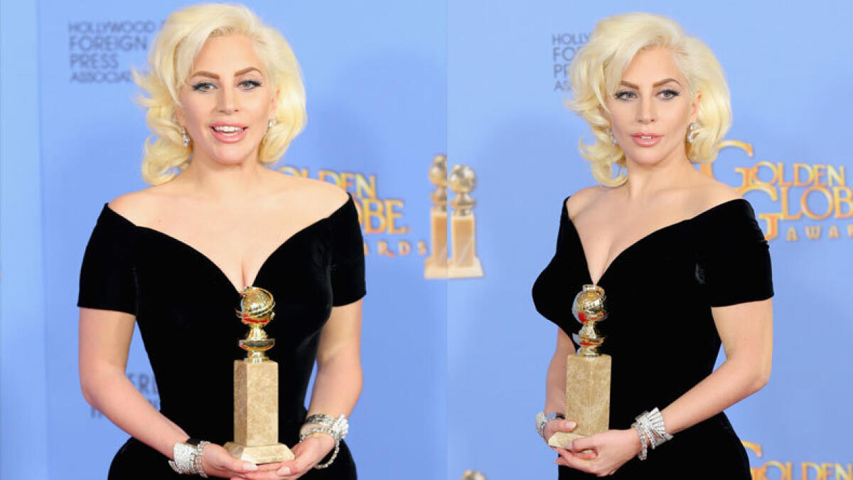 Lady Gaga, winner of Best Performance by an Actress in a Limited Series or a Motion Picture Made for Television for “American Horror Story”. Photo: AFP