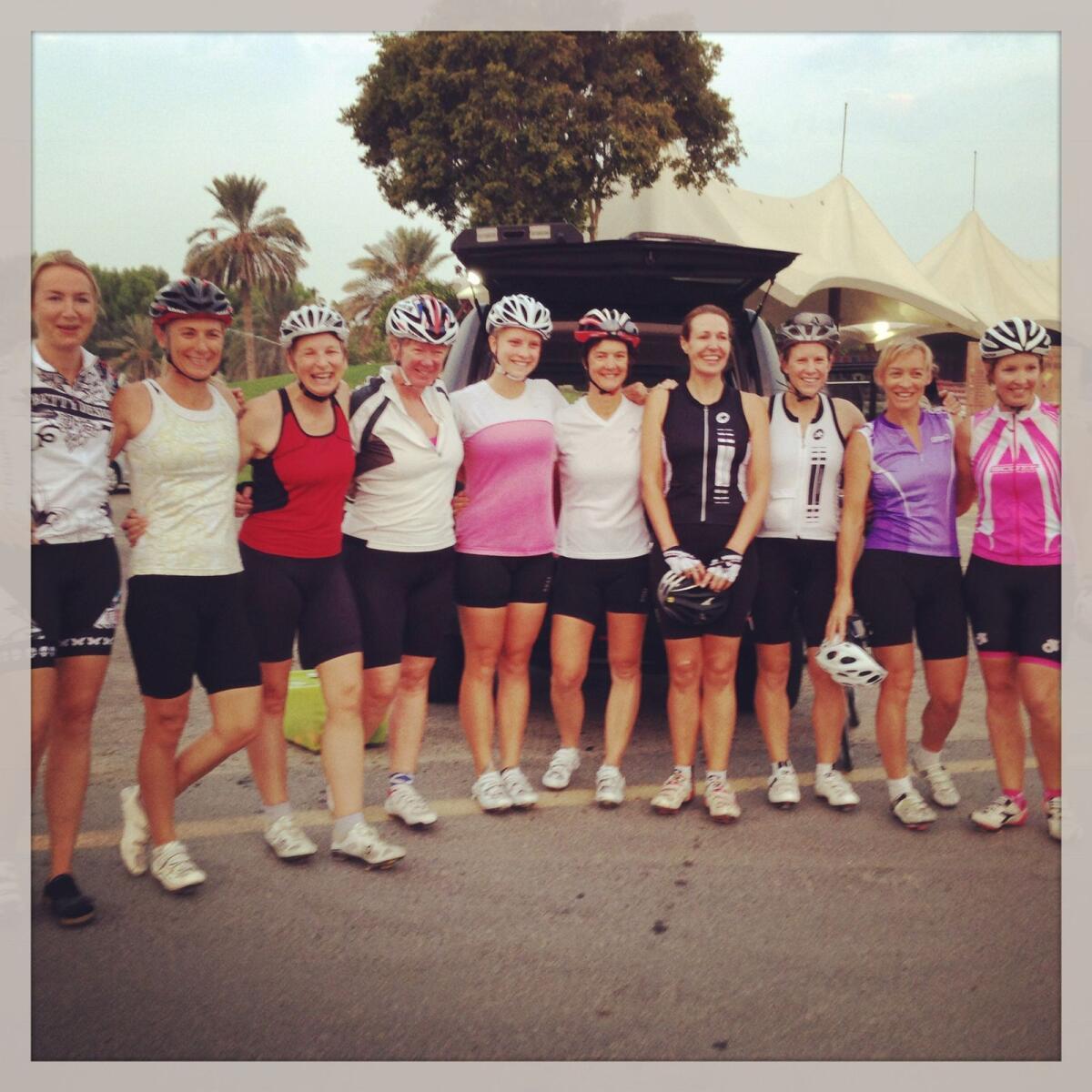 One of the first rides of Velo Vixen with founder Emma Woodcock (in black)