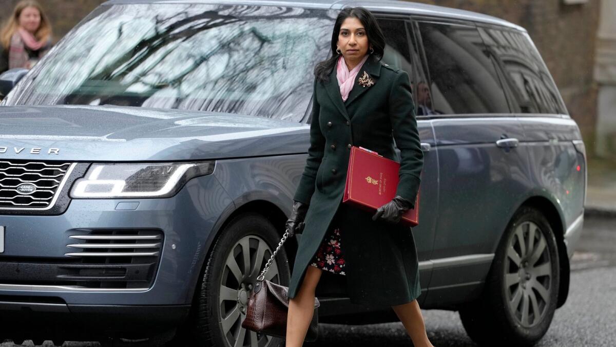 Britain’s interior minister Suella Bravermanon Monday brushed off reports that she tried to pull strings after getting a speeding ticket, saying “nothing untoward” had gone on. — AP file