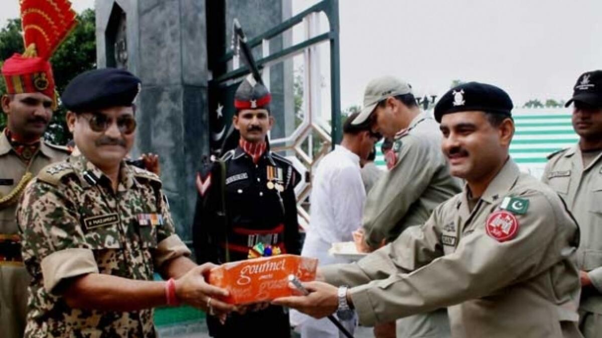 Indian, Pakistani armies exchange sweets on Eid