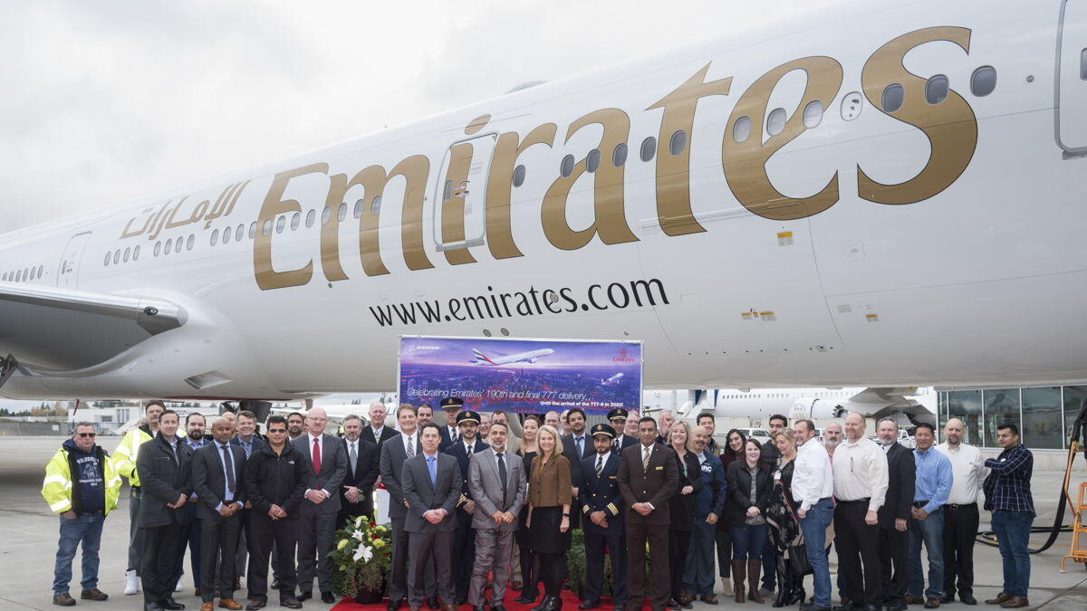Emirates takes delivery of its last Boeing 777-300ER aircraft