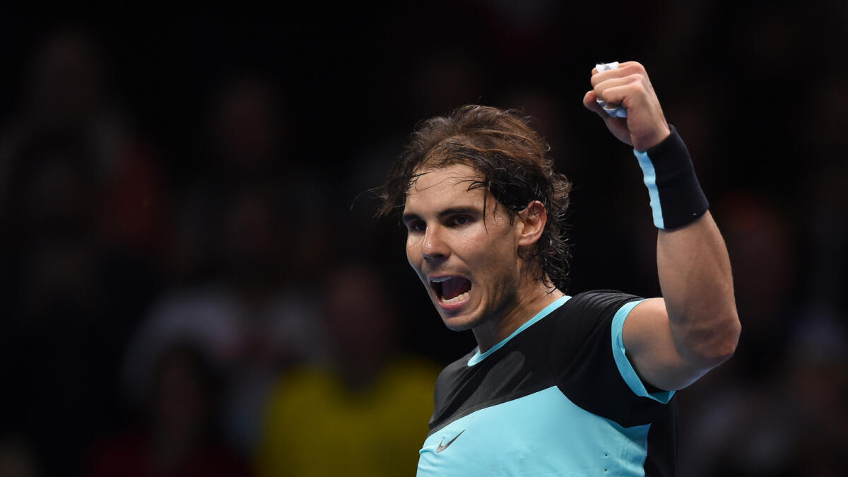Tennis - Barclays ATP World Tour Finals - O2 Arena, London - 16/11/15Men's Singles - Spain's Rafael Nadal celebrates victory over Switzerland's Stanislas WawrinkaAction Images via Reuters / Tony O'BrienLivepicEDITORIAL USE ONLY.