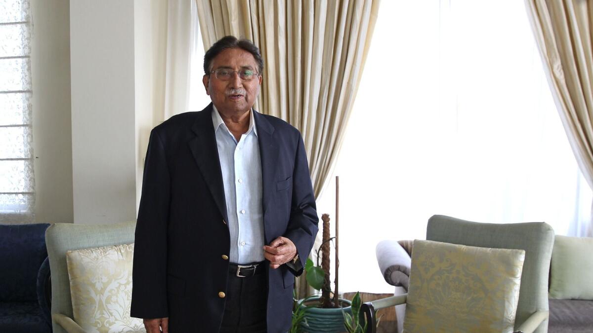 Pervez Musharraf during an interview with Khaleej Times in June, 2018