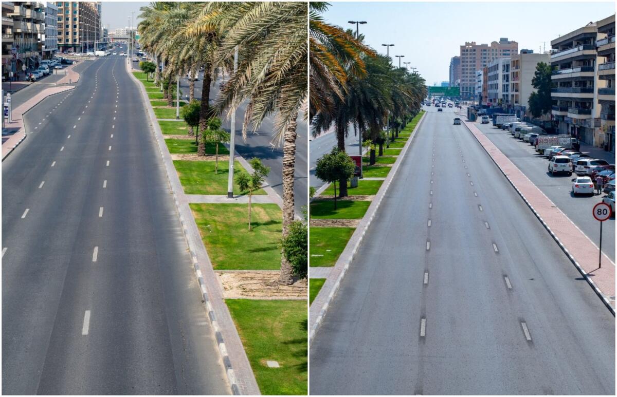Empty Dubai roads