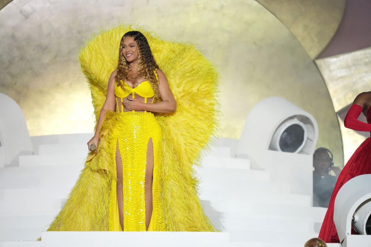 Beyoncé performs on stage headlining the Grand Reveal of Dubai's newest luxury hotel, Atlantis The Royal on January 21, 2023. Photo: AFP