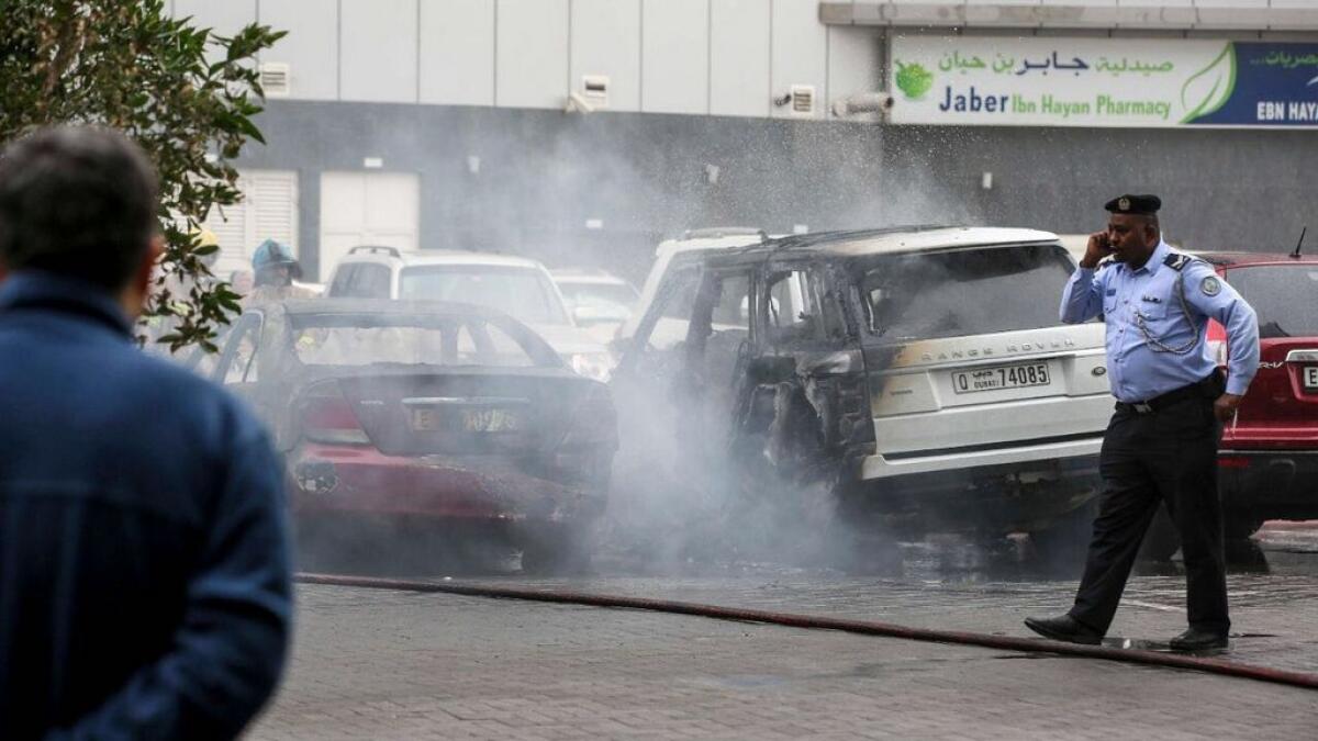 Two vehicles catch fire in Sharjah